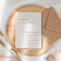 Boda Moderna y Minimalista Boho Terracota