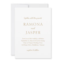 Boda moderno audaz dorado simple