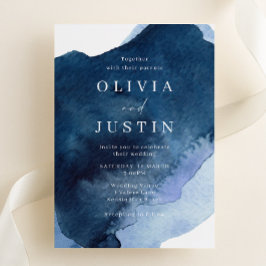 Invitación Boda moderno azul acuático