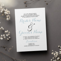 Boda moderno azul pastel blanco y elegante