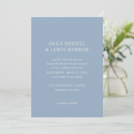 Invitación Boda moderno azul y agitado simple