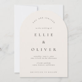 Invitación Boda moderno Beige Boho Arch