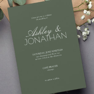 Invitación Boda moderno centrado en la tipografía