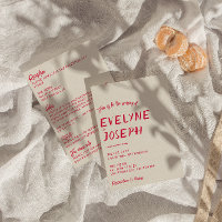 Boda moderno colorido de doble cara y escritura