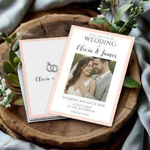 Invitación Boda moderno con foto