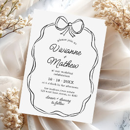 Invitación Boda moderno de arco negro dibujado a mano