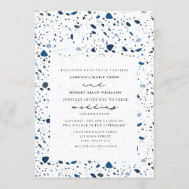 Invitación Boda moderno de Cobalt Stone Terrazzo