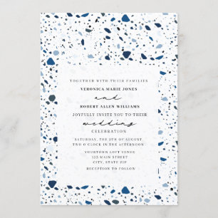 Invitación Boda moderno de Cobalt Stone Terrazzo