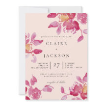 Boda moderno de color de agua Rosa de Rubor