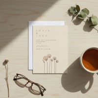 Boda moderno de flores silvestres simples