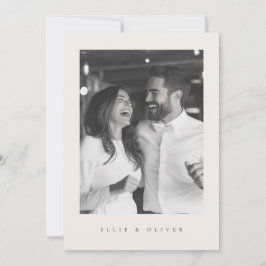 Invitación Boda moderno de fotografía de Beige Boho