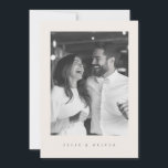 Invitación Boda moderno de fotografía de Beige Boho<br><div class="desc">Hermoso beige boho,  simple,  elegante,  minimalista invitación a la boda. Personalizable completo con tu foto,  nombres,  fechas,  ubicación y colores para coincidir con tu tema boda.</div>