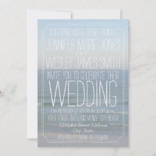 Invitación Boda moderno de fotografía de playa