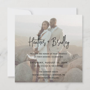 Invitación Boda moderno de fotografía minimalista
