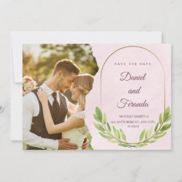 Invitación Boda moderno de fotos de sabios claros Save Date