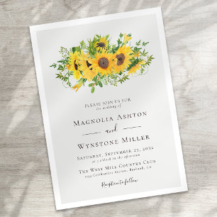Invitación Boda moderno de girasol ruso