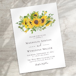 Invitación Boda moderno de girasol ruso