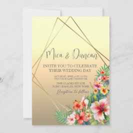 Invitación Boda moderno de Hibiscus