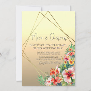 Invitación Boda moderno de Hibiscus