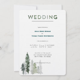 Invitación Boda moderno de la selva montañosa