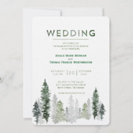 Invitación Boda moderno de la selva montañosa
