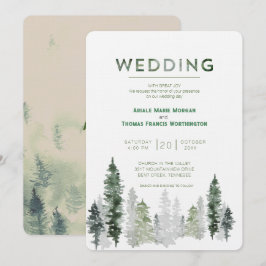 Invitación Boda moderno de la selva montañosa
