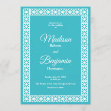 Boda moderno de mediados del siglo, retro, azul, b