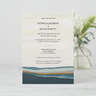 Invitación Boda moderno de pintura costera