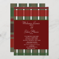 Boda moderno de rayas blancas verdes de Borgoña