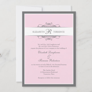 Invitación Boda moderno de Rubor decorativo