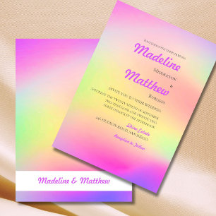 Invitación Boda moderno de tinte de múltiples colores