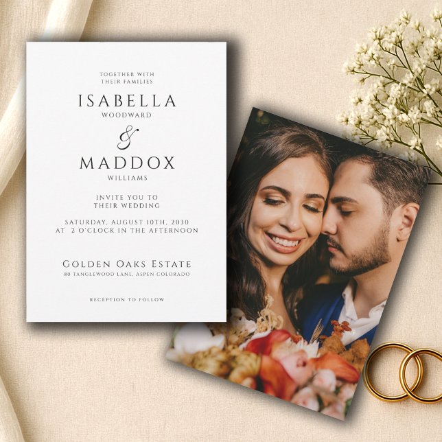 Invitación Boda moderno de tipografía fotográfica (Subido por el creador)