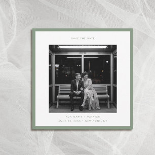 Invitación Boda moderno de tipografía verde sabia Save Date