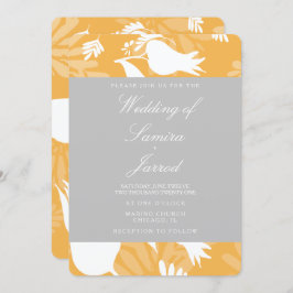 Invitación Boda moderno de tulipanes florales amarillos