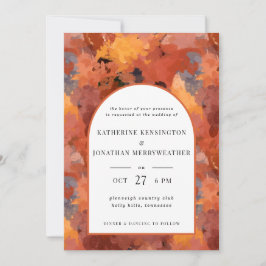 Invitación Boda moderno del Arco de Terracota Boho