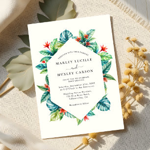 Invitación Boda moderno del marco de fusión de color de agua