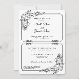 Invitación Boda moderno elegante