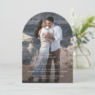 Invitación Boda moderno elegante fotográfico
