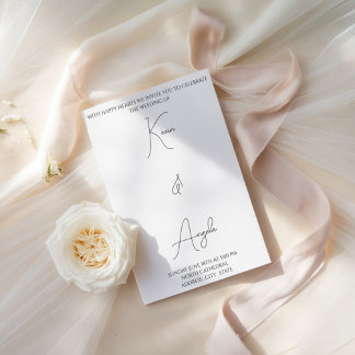 Invitación Boda moderno elegante y minimalista