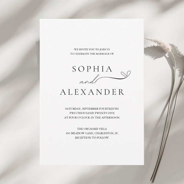 Invitación Boda moderno elegante y minimalista (Subido por el creador)