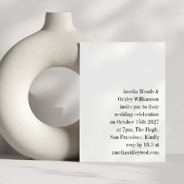 Invitación Boda moderno elegante y minimalista