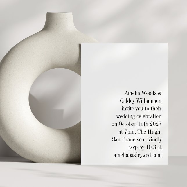 Invitación Boda moderno elegante y minimalista (Subido por el creador)