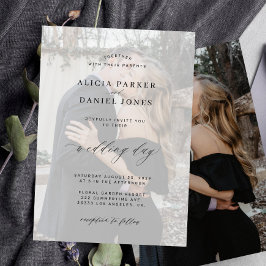 Invitación Boda moderno en blanco y negro