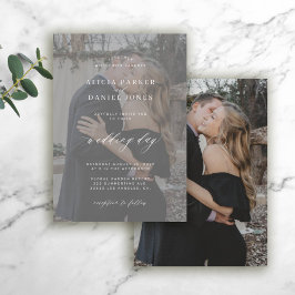 Invitación Boda moderno en blanco y negro