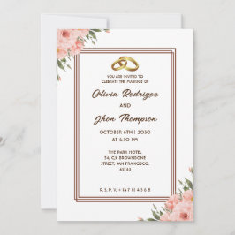 Invitación Boda moderno estético estético estético beige