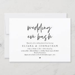 Invitación Boda moderno Eve Bash, Cena de ensayo