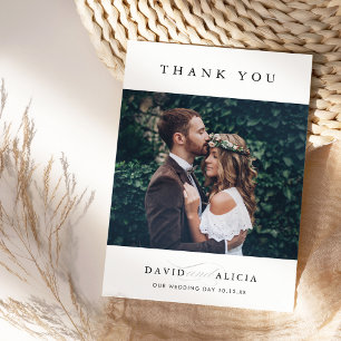 Invitación BODA MODERNO foto simple clásico serif negro