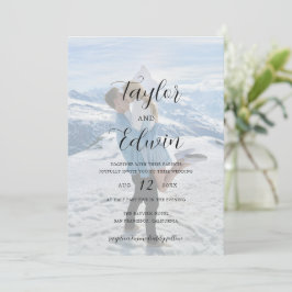 Invitación Boda moderno fotográfico contemporáneo simple