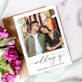 Invitación Boda moderno fotográfico instantáneo