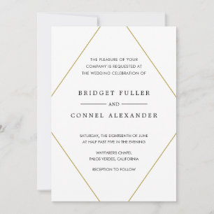 Invitación Boda moderno geométrico de Bridget